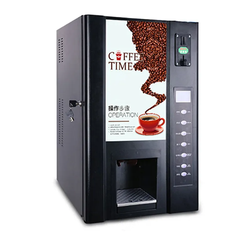 Коммерческая эспрессо-кофемашина/Мгновенный монета торговый автомат для кофе черный электрическая Пластиковая крышка для ЖК-арабский Кофеварка 1600 220