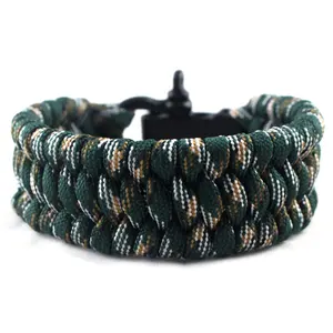 Wholesale Camping Hiking Emergency Tactical Survival Braided Rescue Outdoor Bracelet Survival Kit