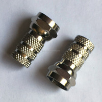Conector Macho RG59 RG6 de Alta Gama de Zinc y Cobre, 50/75ohm, Chapado en Níquel/Oro