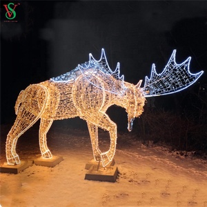 Nouveauté <span class=keywords><strong>2022</strong></span> : Grand motif lumineux de renne de Noël pour extérieur, animal lumineux géant, motif de renne - Product Image 6