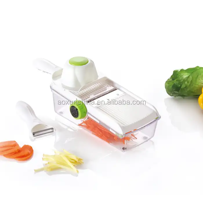 हाथ संचालित सब्जी Mandoline स्लाइसर वेजी हेलिकॉप्टर, खाद्य हेलिकॉप्टर प्याज कटर सब्जी Slicer