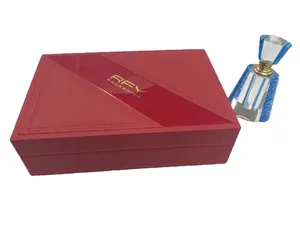MDF lüks parfüm ahşap kutu parfüm şişesi için ahşap saklama kutusu