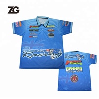 Design personnalisé Dye Sublimation Racing Jersey Coupe-vent Respirant Chemise de course automobile