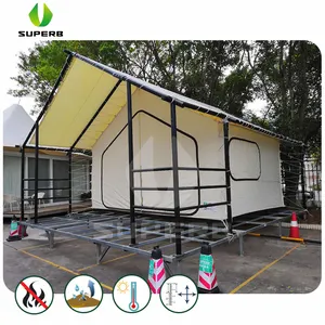 Professional supplier luxury camping safari tent for resort glamping hotel tent