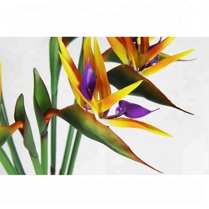 Flores artificiales Bird of Paradise Tallo largo Flores artificiales de tacto real para la decoración de la sala de estar del hogar - Product Image 3