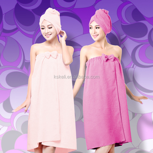Hot Sale Knitted Microfiber Bath <strong>Towel</strong> Bowknot Spa Eco-Friendly Antimicrobial Fast Dry Shower <strong>Wrap</strong> <strong>Dress</strong> - Product Image 2
