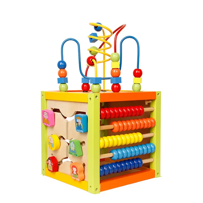 लकड़ी तार मनका भूलभुलैया बॉक्स खेल लकड़ी के CDN-2878 मनका भूलभुलैया रोलर कोस्टर खेल खिलौना बच्चे Multifunction के लिए लकड़ी के बक्से