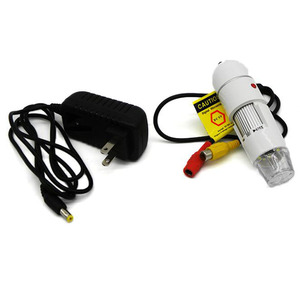 <span class=keywords><strong>Microscope</strong></span> numérique grossissement zoom 25X-400X, Port TV et <span class=keywords><strong>AV</strong></span>, loupe avec 8 LED, lumière blanche - Product Image 1