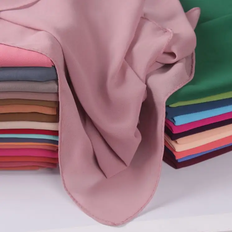 2018ผ้าฝ้ายที่มีสีสันและผ้าลินินผู้หญิงอินเดียฮิญาบมาเลเซียผ้าพันคอ
