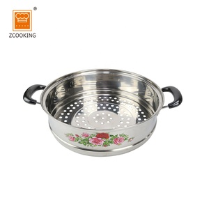 Marmite à vapeur à fleurs en acier inoxydable à 3 couches, pots à fleurs 30 cm - Product Image 3