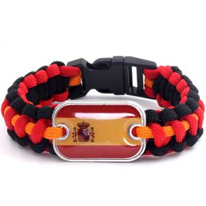Pulsera Italiana de Paracord con Logotipo de la Bandera del País 2025, Hebilla de Plástico, 24 cm de Diámetro, Aleación y Cuerda para Regalo o Accesorio de Moda - Product Image 2