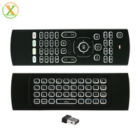 Mini-souris sans fil et clavier rétroéclairé, pour téléviseur, modèle, combo MX3 fly air mouse