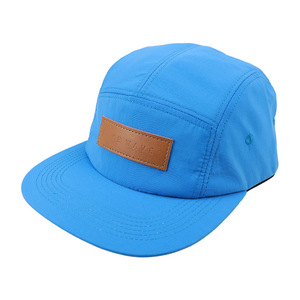 Casquette 5 panneaux Qianzun en polyester bleu imperméable avec logo en cuir personnalisé, casquette de <span class=keywords><strong>camping</strong></span> 5 panneaux - Product Image 2
