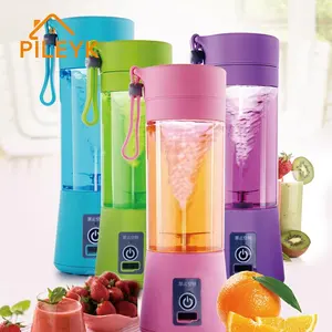 4 blades double click professional fruit juicer, usb rechargeable travel juicer, portable blender juicer for mixer fruits