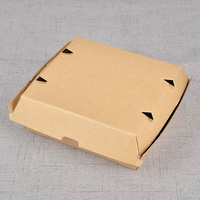 Caja de Cartón Kraft para Hamburguesas, Envase Desechable de Grado Alimenticio con Logotipo Personalizado, Venta al por Mayor