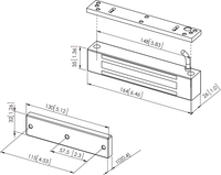 Cerradura Electromagnética de una Puerta, 180 kg, Resistente a la Intemperie, Cerradura Magnética de Seguridad para Puerta