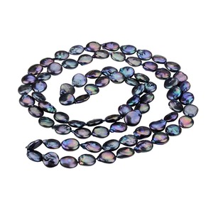 Button Fresh Water <strong>Black</strong> <strong>Pearl</strong> <strong>Necklace</strong> Jewelry, Big Size 11-12 MM Baroque <strong>Black</strong> <strong>Pearl</strong> <strong>Necklace</strong> - Product Image 2