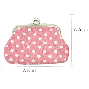 Coin Pouch Purse <strong>Canvas</strong> Gift Jewelry Pouch Clasp Closure <strong>Wallet</strong> - Product Image 6