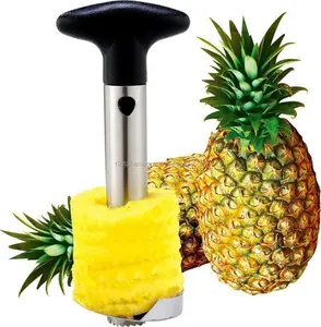 Éplucheur de fruits en acier inoxydable, trancheur ananas portable de haute qualité