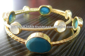 แฟนซีสเตอร์ลิงเงินพลอยสตั๊ดกำไล - Product Image 5