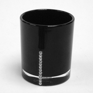 Juego de accesorios de baño de acrílico negro con diseño de diamante - Product Image 3
