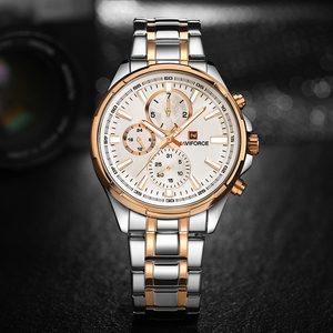 Reloj <span class=keywords><strong>de</strong></span> Pulsera Naviforce 9089 <span class=keywords><strong>de</strong></span> Lujo para Hombre, Reloj <span class=keywords><strong>de</strong></span> Cuarzo <span class=keywords><strong>de</strong></span> Acero Inoxidable con Fecha, Semana, Manecillas Luminosas, Resistente al Agua - Product Image 3