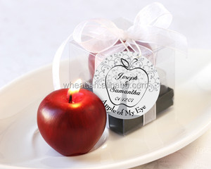 Personalizza il Logo di colore rosso di molte dimensioni Apple of My Eye novità Mini candela accattivante a forma di mela abbagliante - Product Image 1
