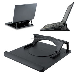 Support de <span class=keywords><strong>plateau</strong></span> à rotation réglable à <span class=keywords><strong>360</strong></span> degrés Support de refroidissement de table pour ordinateur portable Base pivotante Noir écologique pour les organisateurs de tiroirs à la maison - Product Image 6