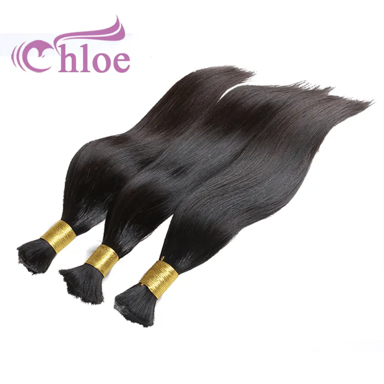 Unprocessed Brazilian human hair bulk, wholesale brazilian bulk hair, can be blenched top virgin cuticle aligned Chinese hair