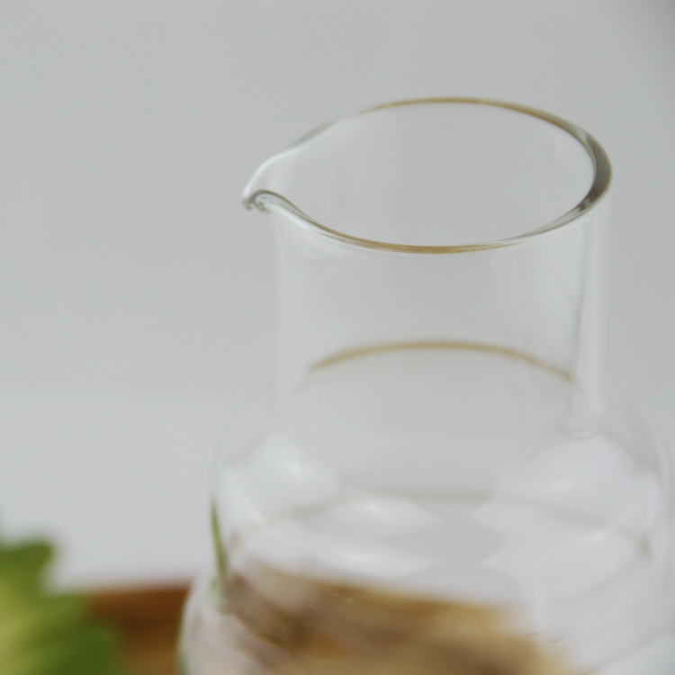 Mouth Blown Bedside Glass Water Carafe/Glass Water Jug Set.