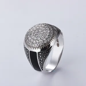 Esquire Men's Jewelry 925 sterling silver 5A CZ Diamond Cluster Ring for Men