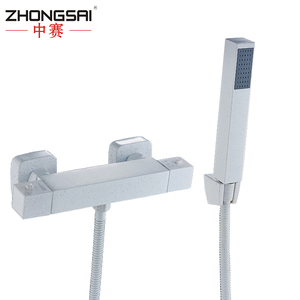 Royal baño de latón cuadrado <span class=keywords><strong>pintura</strong></span> de pulverización ducha de mano <span class=keywords><strong>blanca</strong></span> de granito baño termostático de Ducha - Product Image 1