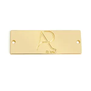 High Quality Zinc Alloy Golden Metal Tag for Cloth, Custom Sewing Metal Clothing Labels for Garment