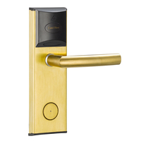 Serrure de porte cylindrique d'hôtel économique, programmable, électronique, intelligente, RFID, en acier inoxydable, à 4 piles
