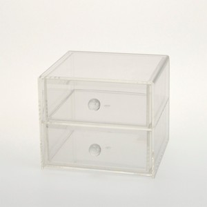 Organisateur de maquillage et de bijoux moderne et écologique en acrylique avec tiroir à 2 niveaux - Product Image 2