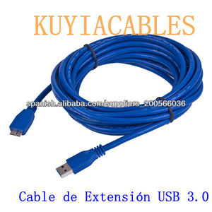 Cable de Extensión <span class=keywords><strong>USB</strong></span> <span class=keywords><strong>3.0</strong></span> <span class=keywords><strong>tipo</strong></span> A macho/ <span class=keywords><strong>Micro</strong></span> <span class=keywords><strong>B</strong></span> macho 5 m - Product Image 1