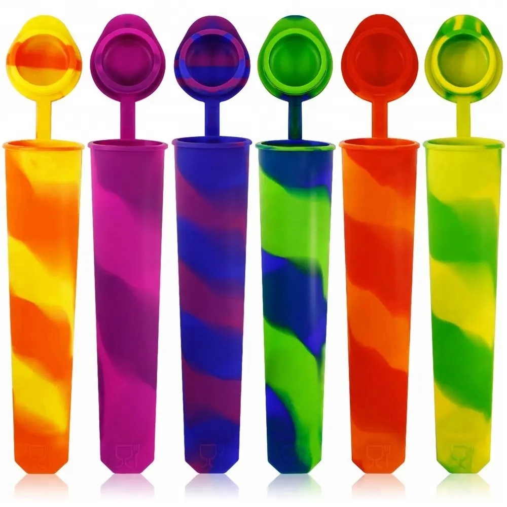 Milieuvriendelijke Food Grade Silicone Ice Pop Mallen Bpa Gratis Ijs Schimmel Herbruikbare Gemakkelijk Release Ice Pop Maker Popsicle Mold