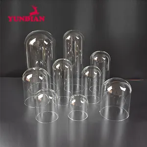 Nhà Máy Bán Buôn U-shape Giáng Sinh Trang Trí Chuông Hiển Thị Cloche Mini Jar Trong Suốt Glass Dome Cho Kỳ Nghỉ Trang Trí Nội Thất