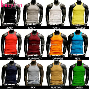 Camiseta sin mangas acanalada de corte cuadrado para hombre, unidad <span class=keywords><strong>G</strong></span>, venta al por mayor - Product Image 3