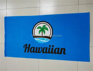 Logotipo personalizado 100% algodão grosso banho praia impressa toalha