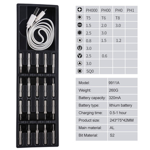 NUEVO Diseño BEST-9911A Destornillador Eléctrico Inalámbrico Magnético con <span class=keywords><strong>Cable</strong></span> de Alimentación de 20 Piezas y Punta S2 para Reparación de Teléfonos Móviles, Computadoras Portátiles y Electrodomésticos - Product Image 5