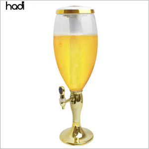 Distributeur de bière à tirage vertical portable avec fond <span class=keywords><strong>en</strong></span> ABS triangulaire commercial, 3L, avec tube à glace LED, pour bar - Product Image 3