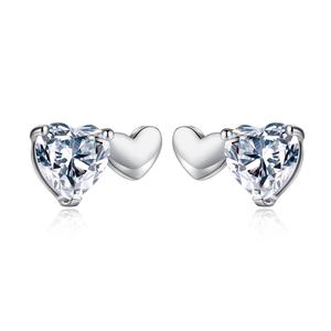 LUOTEEMI Coreano Della Vite Prigioniera Del Cuore Orecchini A AA Cuore Taglio Cubic Zirconia Orecchino Delle Donne Alla Moda di Modo di Marca del Commercio All'ingrosso Dei Monili - Product Image 1
