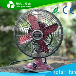 16 ''ac dc güneş 12V pil şarj edilebilir güneş enerjisi dc standı fan