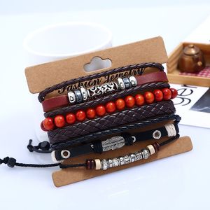 <span class=keywords><strong>Bracelet</strong></span> en <span class=keywords><strong>cuir</strong></span> multi-couches pour <span class=keywords><strong>homme</strong></span>, bijoux vintage, bracelets cadeaux, style bohème rock, perles en <span class=keywords><strong>bois</strong></span> - Product Image 2