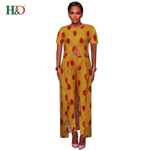 H & D colores del pantalón abrigos señoras de encargo vestidos de moda cera Real Africana Sanhe calidad cera tela con imágenes - Product Image 5
