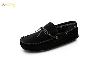Logo personalizzato Eccellente Della Mucca Pelle Scamosciata di <span class=keywords><strong>Cuoio</strong></span> di Inverno Della Pelliccia Scarpe Casual Mocassino per Gli Uomini - Product Image 6