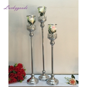 LDJ1087 Gold Cyrtstal Centerpiece Vase Candlestick Candle Holder for Wedding <strong>Table</strong> <strong>Top</strong> <strong>Decoration</strong> - Product Image 3