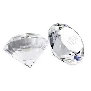 Personalizado gravado cristal de diamante para presentes da lembrança