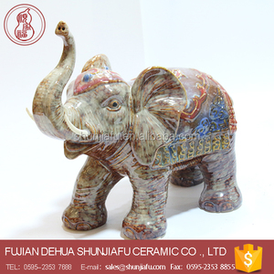 セラミックインド象装飾象像 - Product Image 1